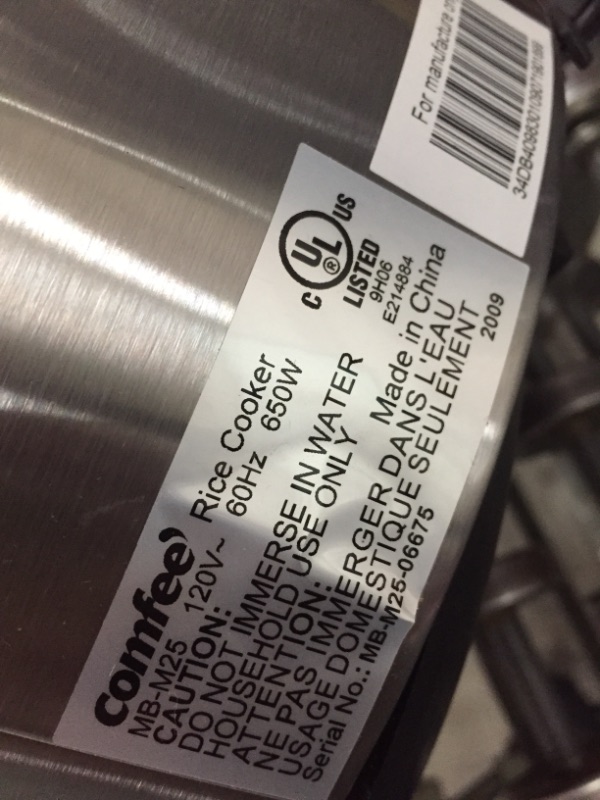 Photo 2 of COMFEE' Rice Cooker, Slow Cooker, Steamer, Stewpot, Saute All in One (12 Digital Cooking Programs) Multi Cooker (5.2Qt ) Large Capacity, 24 Hours Preset & Instant Keep Warm
**DAMAGED, DENT, BOTTOM CRACKED OPEN, STILL WORKS AND FUNCTIONS**