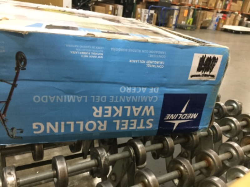 Photo 1 of Medline Basic Steel Rollators Red
