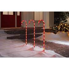 Photo 1 of 27 in. Lighted Candy Cane Pathway Incandescent Light (3-Set) ( 2 Packs)
 