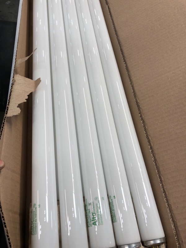 Photo 2 of 32-Watt 4 ft. Alto Linear T8 Fluorescent Tube Light Bulb, Daylight (6500K) (10-Pack)
