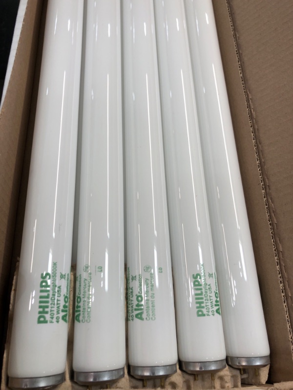 Photo 2 of 32-Watt 4 ft. Alto Linear T8 Fluorescent Tube Light Bulb, Daylight (6500K) (10-Pack)
