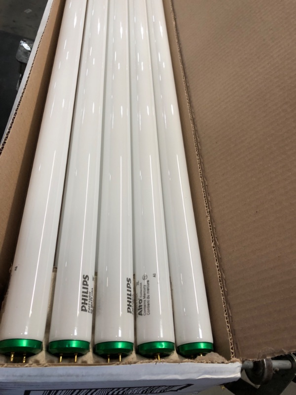 Photo 2 of 32-Watt 4 ft. Alto Linear T8 Fluorescent Tube Light Bulb, Daylight (6500K) (10-Pack)
