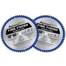 Photo 1 of 10 in. x 60-Tooth Fine Finish Circular Saw Blade Value Pack (2-Pack)
