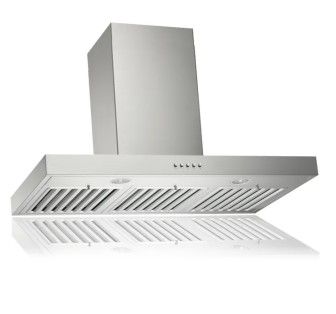 Photo 1 of 36" x 20" WIDE STAINLESS STEEL WALL MOUNTED RANGE HOOD WITH LED LIGHTING