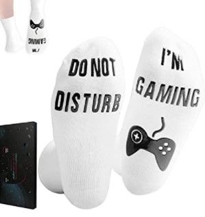 Photo 1 of VARIOUS COLOR**Do Not Disturb I'm Gaming Socks, Gaming Sock Funny Novelty Gifts for Teen Boys Mens Gamer LARGE