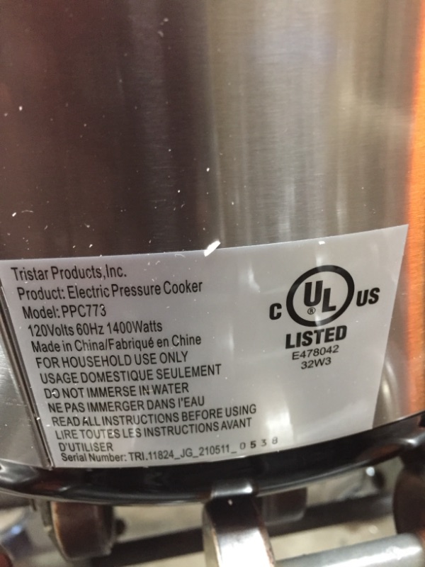 Photo 3 of Power Pressure Cooker XL XL 10-Quart Electric Pressure, Slow, Rice Cooker, Steamer & More, 7 One-Touch Programs, Silver
