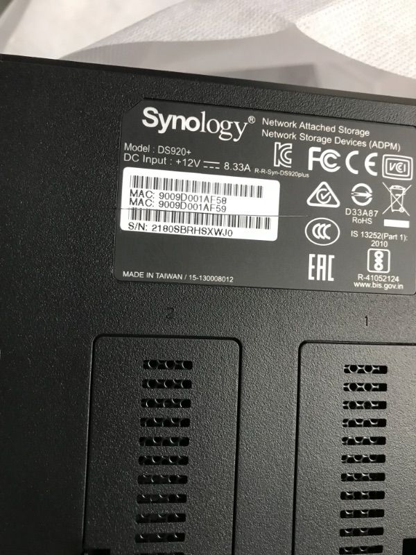 Photo 3 of Synology 4 Bay NAS DiskStation DS920+ (Diskless)