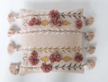 Photo 1 of 3R Studios
(Brand Rating: 4.4/5)
Pink Embroidered and Appliqued 20 in. x 20 in. Throw Pillow