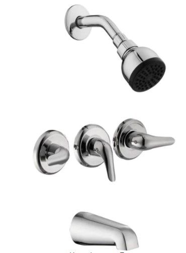 Photo 1 of 
Glacier Bay
Aragon 3-Handle 1-Spray Tub and Shower Faucet in Chrome (Valve Included)