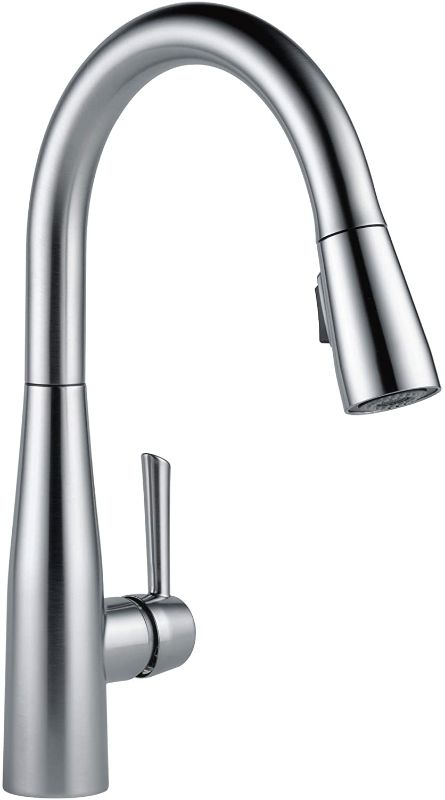 Photo 1 of 
Delta Faucet Essa Brushed Nickel Kitchen Faucet, Kitchen Faucets with Pull Down Sprayer, Kitchen Sink Faucet, Faucet for Kitchen Sink with Magnetic Docking...
Color:Arctic Stainless
Size:Without Soap Dispenser