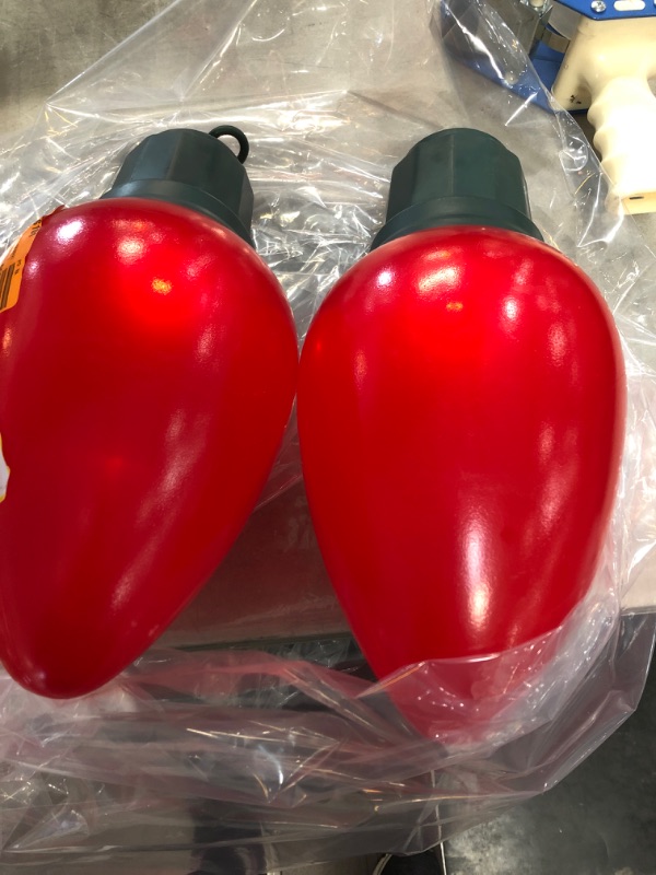 Photo 1 of 13 in. LED Jumbo Bulb with Timer 2(Red)


