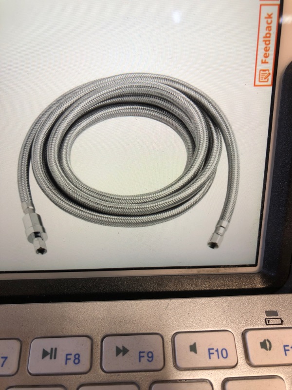 Photo 1 of 1/4 in. x 1/4 in. x 120 in. SS Icemaker Connector