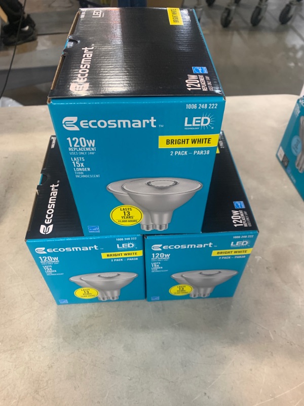 Photo 2 of 120-Watt Equivalent PAR38 Dimmable ENERGY STAR Flood LED Light Bulb Bright White (3 2-Packs)
