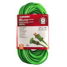 Photo 1 of 100 ft. 16/2 Indoor/Outdoor Extension Cord, Green
