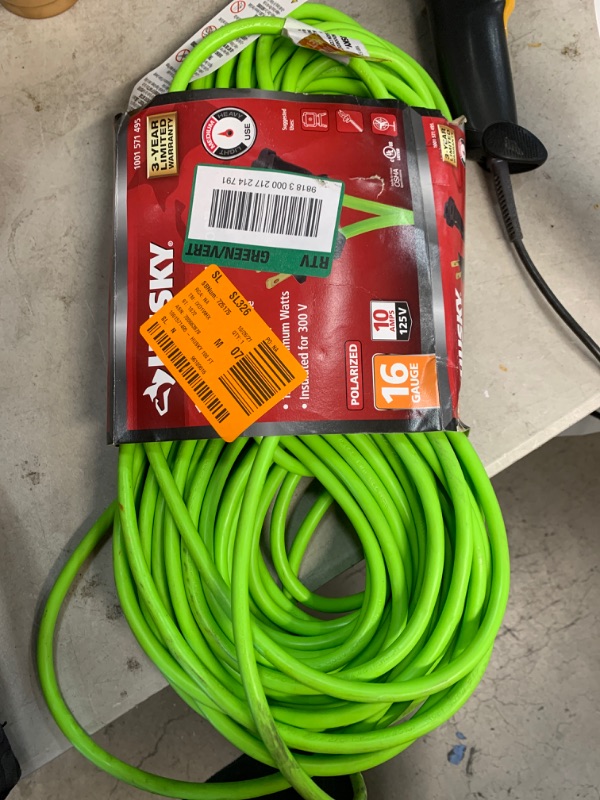 Photo 2 of 100 ft. 16/2 Indoor/Outdoor Extension Cord, Green
