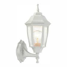 Photo 1 of 14.5 in. White Dusk to Dawn Decorative Outdoor Wall Lantern
