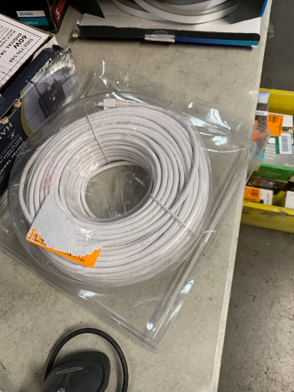 Photo 2 of 150 ft. CAT6 Ethernet Cable in White
