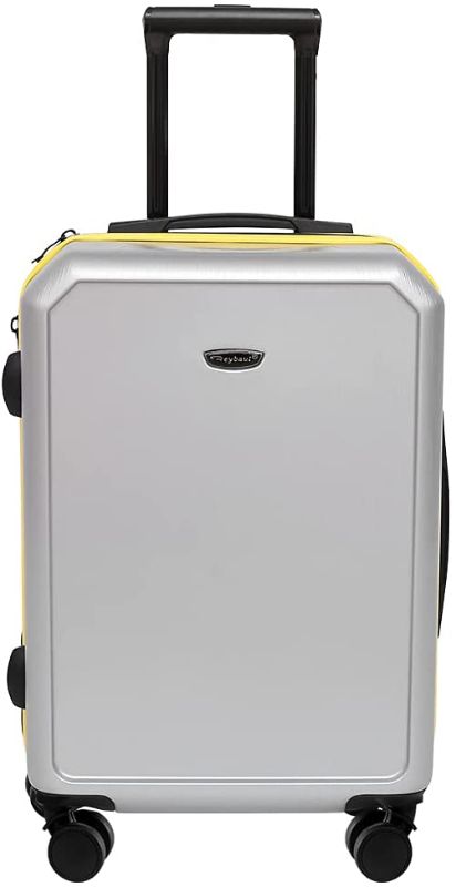 Photo 1 of 20in Luggage Suitcase with Wheels PC+ABS with TSA Lock Spinner Carry On Hardshell Lightweight, Silver
