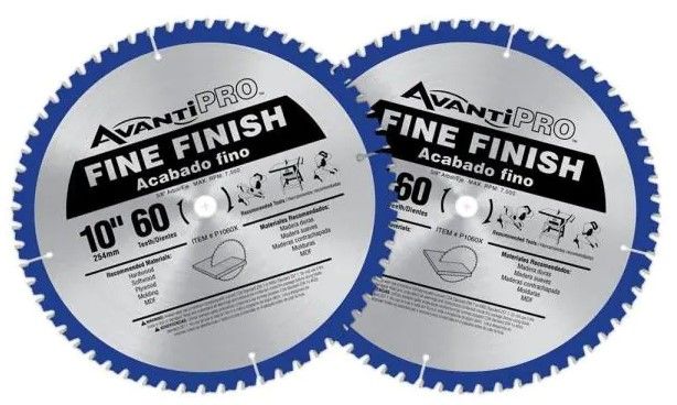 Photo 2 of 10 in. x 60-Tooth Fine Finish Circular Saw Blade Value Pack (2-Pack)
