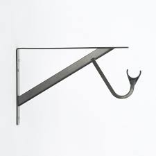 Photo 1 of 8 in. x 12.4 in. x 1.05 in. Bronze Heavy Duty 300 lbs. Shelf and Rod Bracket
AS IS 2CT