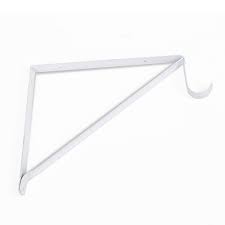 Photo 1 of 9.5 in. x 11 in. x 0.87 in. White Shelf and Rod Bracket
AS IS NEW 4CT 