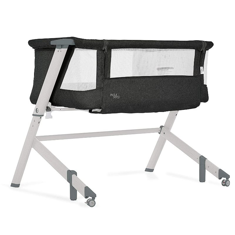 Photo 1 of Evolur Stellar Bassinet and Bedside Sleeper, Black WITH STARS 
AS IS USED