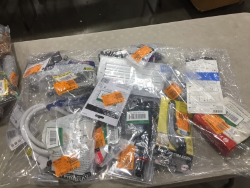 Photo 1 of HOME DEPOT BUNDLE BAG 
**ALL ITEMS COME AS IS**
**NO REFUNDS AND NO RETURNS** 
VARIETY OF ELECTRICAL ITEMS 
PLEASE SEE PHOTOS 