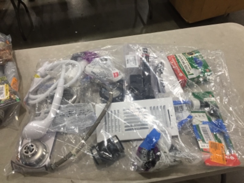 Photo 1 of HOME DEPOT BUNDLE BAG 
**ALL ITEMS COME AS IS**
**NO REFUNDS AND NO RETURNS** 
VARIETY OF ELECTRICAL ITEMS 
PLEASE SEE PHOTOS 