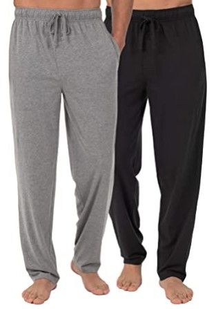 Photo 1 of Fruit of the Loom Men's Extended Sizes Jersey Knit Sleep Pant (1 & 2 Packs)
