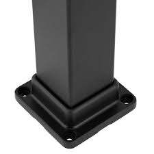 Photo 2 of 3 in. x 3 in. x 36 in. Black Powder Coated Aluminum Deck Post Kit
