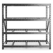 Photo 1 of 4-Tier Welded Steel Garage Storage Shelving Unit (77 in. W x 72 in. H x 24 in. D)
