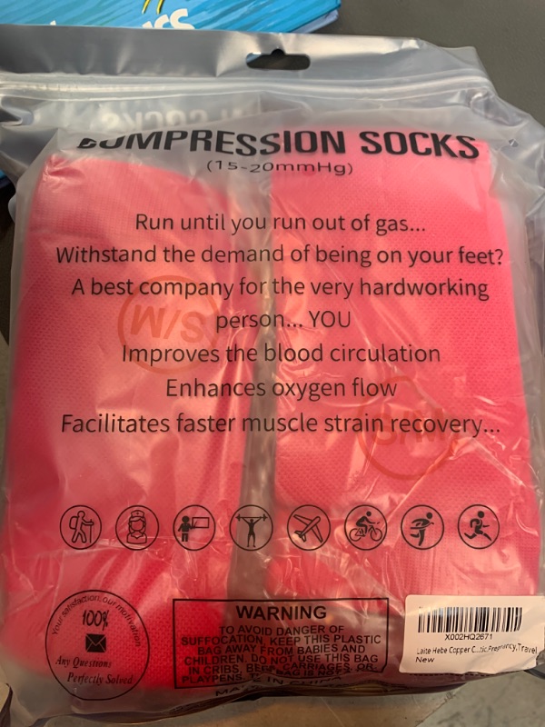 Photo 2 of Copper Compression Socks for Men & Women (6 Pairs),15-20mmHg is Best for Running, Athletic, Medical, Pregnancy, Travel
