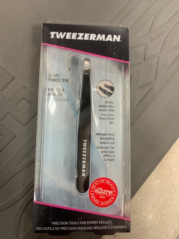 Photo 2 of Tweezerman Slant Tweezer (Black)
