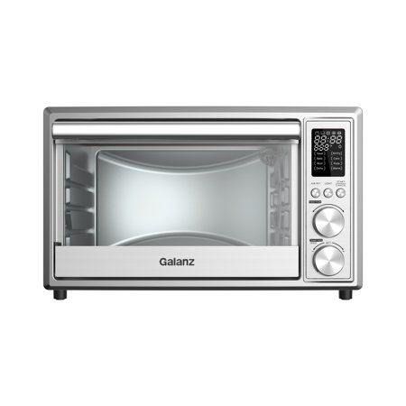 Photo 1 of Galanz 6 Slice Digital Toaster Oven with Air Fry Stainless Steel
