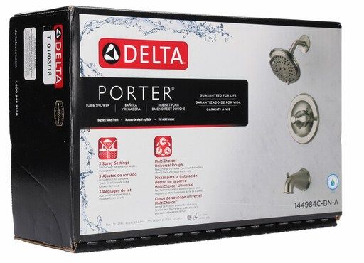 Photo 1 of 
Delta Porter Monitor 1-Handle Brushed Nickel Tub and Shower Faucet

