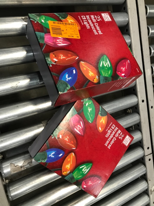 Photo 1 of 2 PACK**
Home Accents Holiday 24 Ft. 25-Light C9 Multi Colored Incandescent Light String
