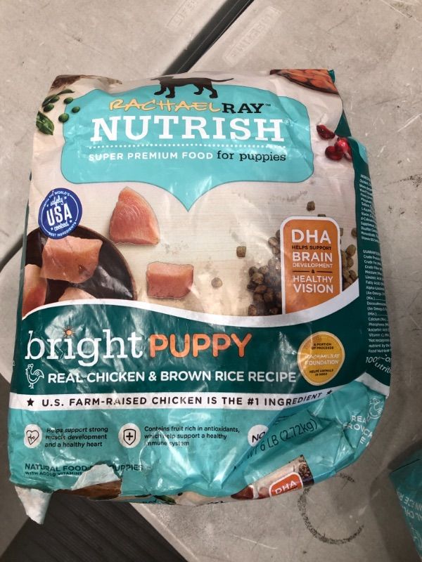 Photo 2 of 2 PACK - RACHAEL RAY NUTRISH BRIGHT PUPPY CHICKEN & BROWN RICE DRY DOG FOOD **NO RETURNS NO REFUNDS**
