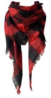 Photo 1 of WANDER AGIO WOMENS WARM LONG SHAWL WINTER WRAPS LARGE SCARVES KNIT CASHMERE FEEL PLAID TRIANGLE SCARF
