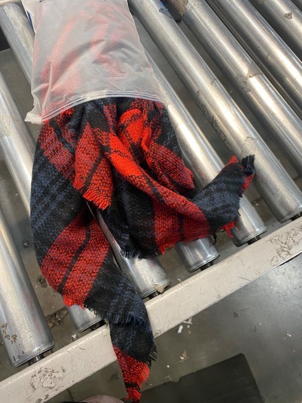 Photo 1 of WANDER AGIO WOMENS WARM LONG SHAWL WINTER WRAPS LARGE SCARVES KNIT CASHMERE FEEL PLAID TRIANGLE SCARF
