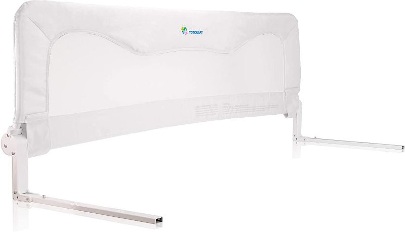 Photo 1 of Bed Rail for Toddlers & Infants – Kids Bed Safety Guard rail –Toddler Bed Rails for Twin, Full Size, Queen &King Mattress – Extra Long Crib rail Guard -White (59L19.5H in)
