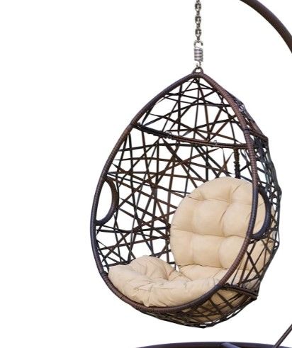 Photo 1 of *INCOMPLETE*** Christopher Knight Home CKH Wicker Tear Drop Hanging Chair, Brown
