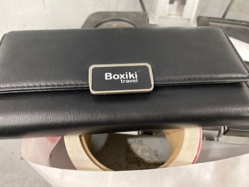 Photo 2 of Women Leather Travel Wallet By Boxiki Travel (Black)
