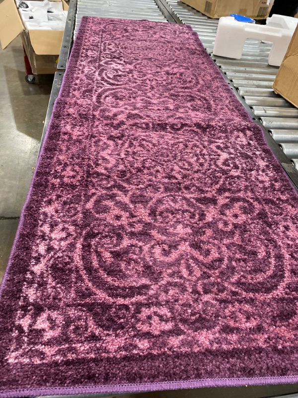 Photo 1 of 24" X 71" PURPLE RUG RUNNER