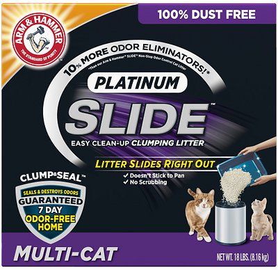 Photo 1 of 18 LBS Arm & Hammer SLIDE Platinum Multi-Cat Easy Clean-Up Clumping Cat Litter
