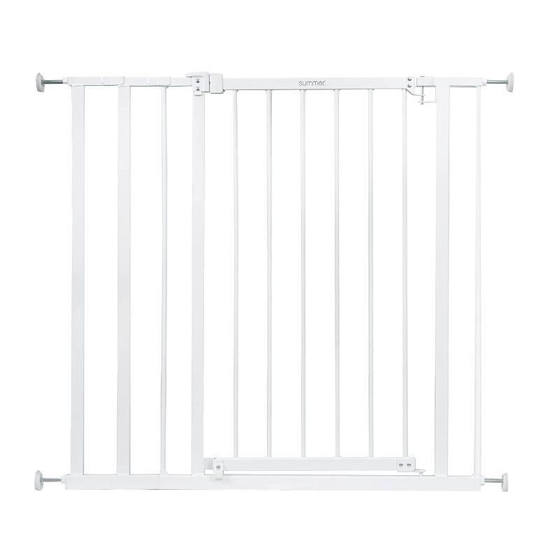 Photo 1 of **PREVIOUSLY OPENED**
Summer Everywhere Extra Tall Walk-Thru Safety Baby Gate, Fits Openings 28.75-39.75" Wide, White Metal, for Doorways and Stairways, 36" Tall, White, One Size
