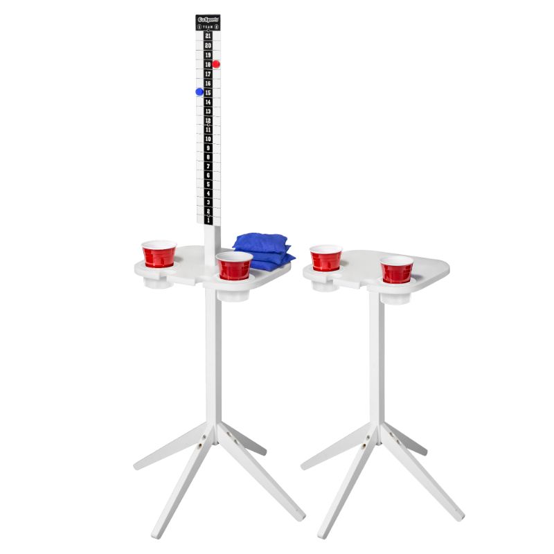 Photo 1 of ***OPEN BOX***
GoSports ScoreCaddy Outdoor Game Score Keeper & Drink Stand Set, White
