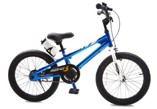 Photo 1 of ***OPEN BOX***   ***INCOMPLETE***
Royalbaby BMX Freestyle Kids Bike for Boys and Girls, Dual Hand Brakes, 12 14 16 18 Inch,Blue (18 in with Kickstand(Dual Hand Brakes))
