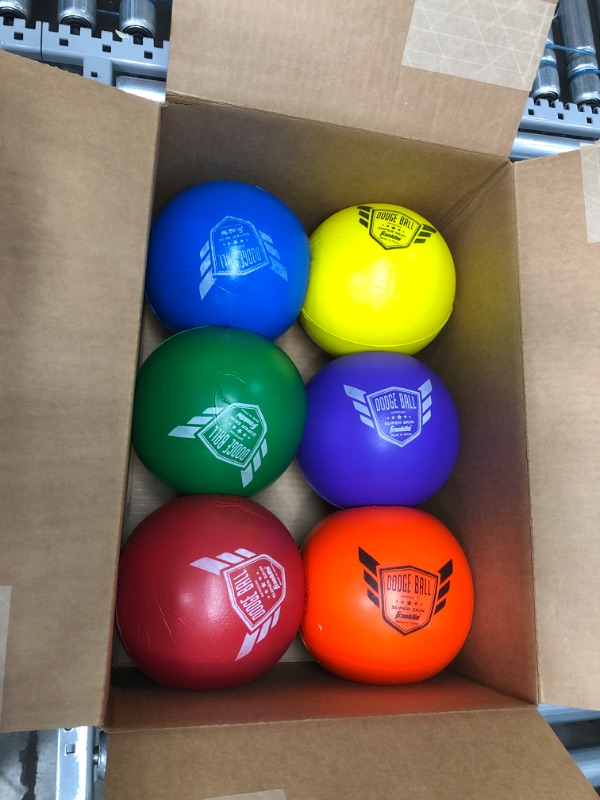 Photo 1 of Franklin Sports Dodgeball Ball Set – Superskin-Coated Foam Balls for Playground Games – Small Dodgeballs for Gymnasium Games – Easy-Grip Foam Balls – Won’t Shred or Tear for Hours of Fun
