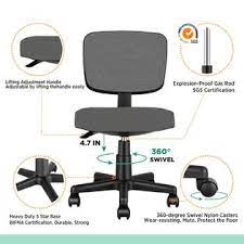 Photo 1 of AOOLIVE Armless Task Office Chair,MOLENTS Small Desk Chair with Mesh Lumbar Support,Ergonomic Computer Chair No Arms,Adjustable Swive
