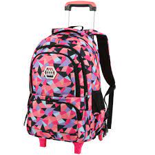 Photo 1 of Girls Rolling Backpack, Vbiger Kids Wheeled Backpack Trolley School Bag Travel Luggage
